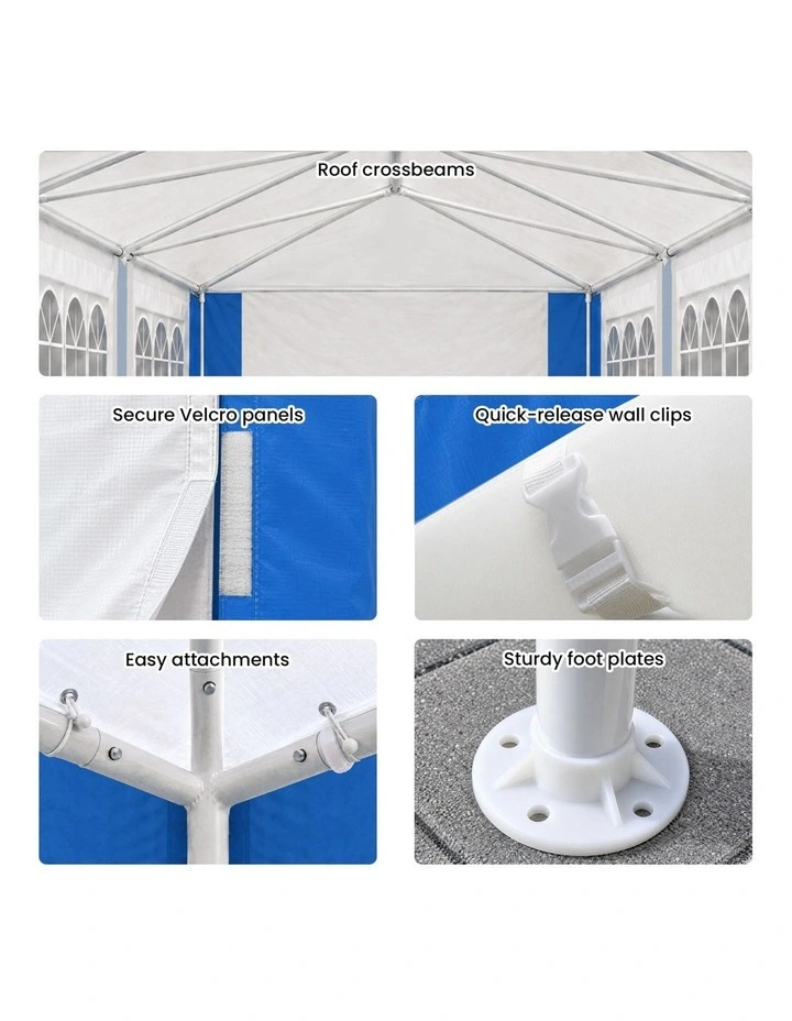 4x8 Outdoor Event Wedding Marquee Tent Blue image 4
