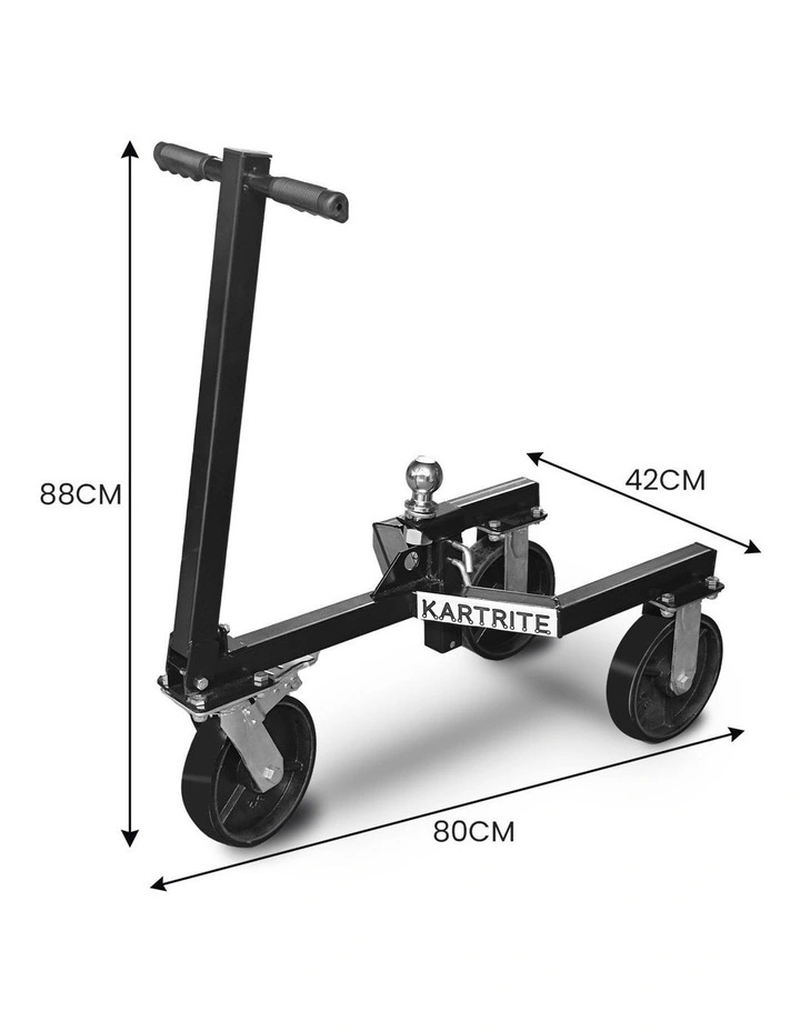Kartrite Trailer Dolly Adjustable 2in Hitch Ball 1500kg Tongue Weight Capacity 8in Swivel Wheels image 3