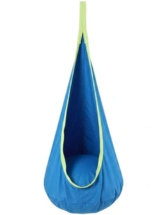 Gardeon Kids Hammock Chair Camping 70cmx150cm with Cushion Storage Bag Blue
