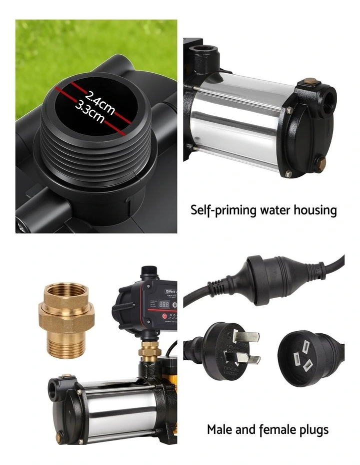 Giantz 5-Stage Water Pump Auto Controller Farm Irrigation Stainless Max. 2500W image 5