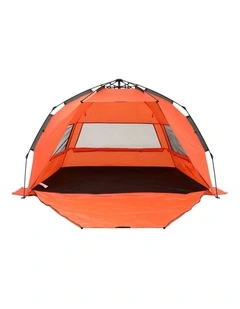 Weisshorn Beach Tent 3-4 Person Pop Up Sun Shade UPF 50 Automatic Outdoor Orange