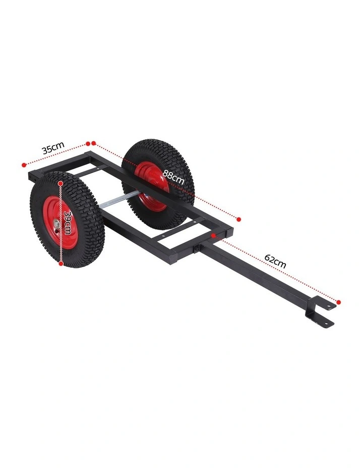 Giantz 150kg ATV Garden Trailer Weed Sprayer Tow Behind Cart Ride on Mower Attachment Black image 2
