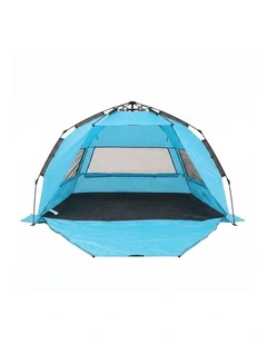 Weisshorn Beach Tent 3-4 Person Pop Up Sun Shade UPF 50 Automatic Outdoor Blue