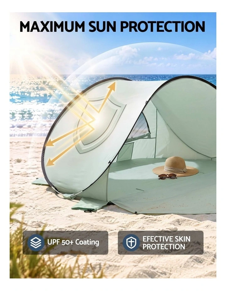 Weisshorn Pop Up Beach Tent UPF 50  Sun Shade Shelter 2-3 Person Camping image 5