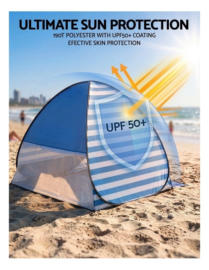 Weisshorn Pop Up Beach Tent UPF50  Sun Shade 2-3 Person Lightweight image 5