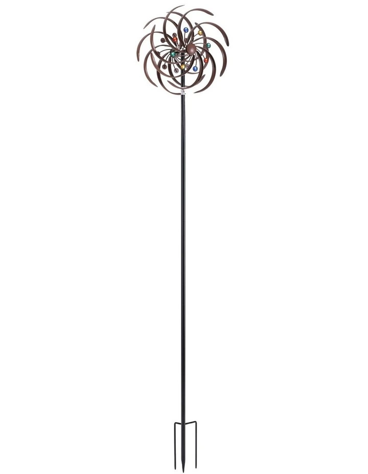Gardeon Garden Windmill Metal Wind Spinner Double Layer 190cm Bronze image 3