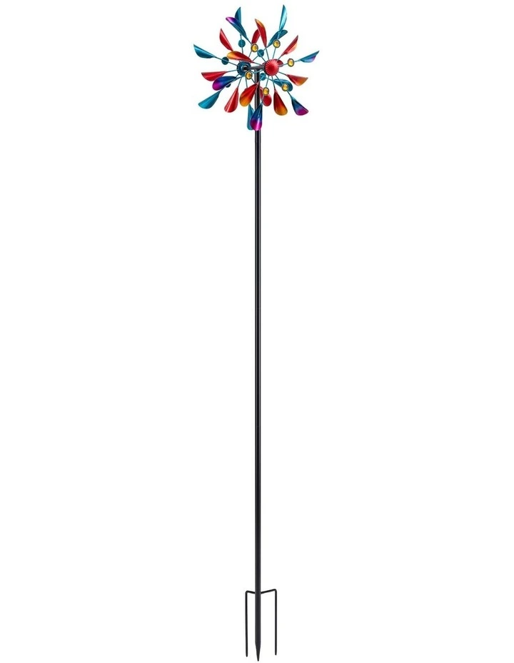 Gardeon Garden Windmill Metal Double Wind Spinner Outdoor Lawn Decor 190cm image 3
