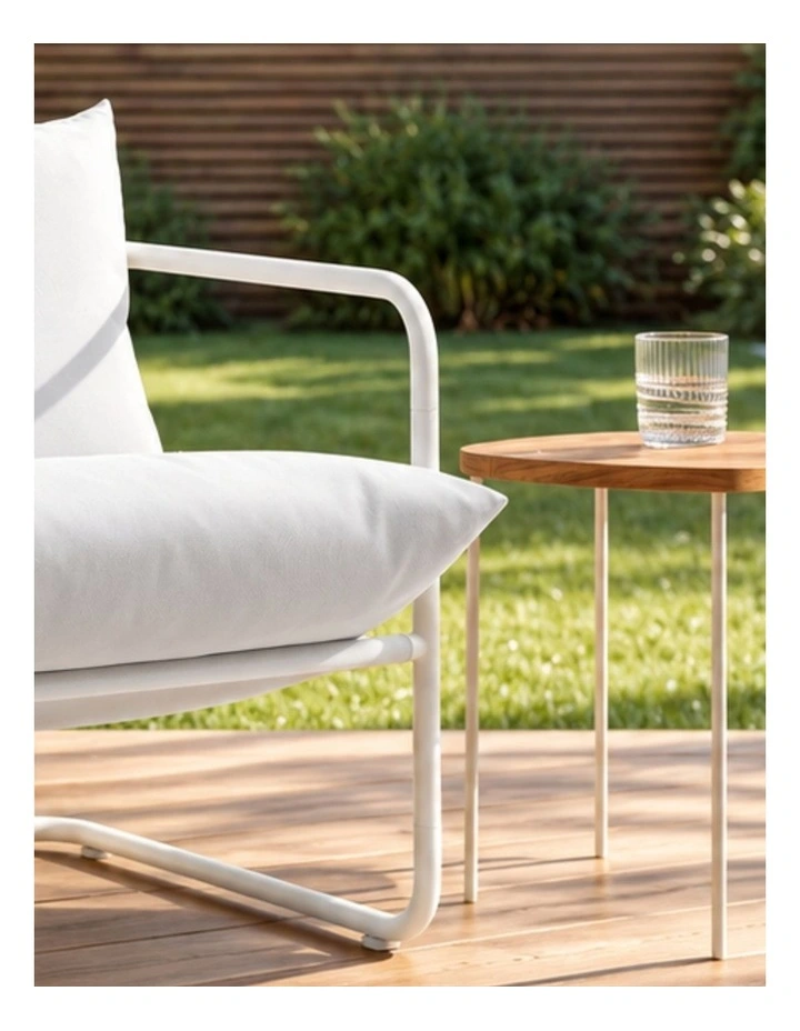 Outdoor Armchaor Patio Chair Stainless Steel in Grey image 2