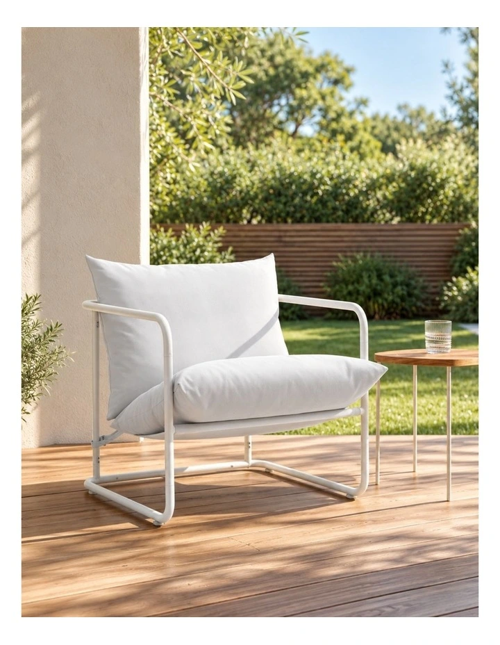 Outdoor Armchaor Patio Chair Stainless Steel in Grey image 3