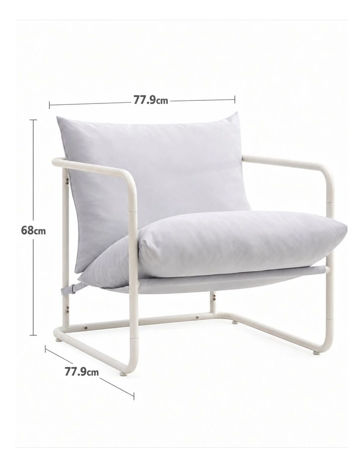 Outdoor Armchaor Patio Chair Stainless Steel in Grey image 6