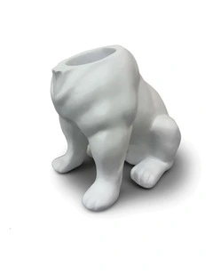 Urban Attitude Maggie Bulldog Planter - Matte White