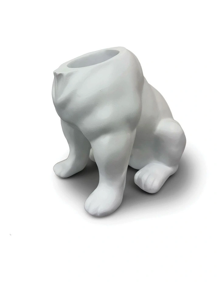 Urban Attitude Maggie Bulldog Planter - Matte White image 1