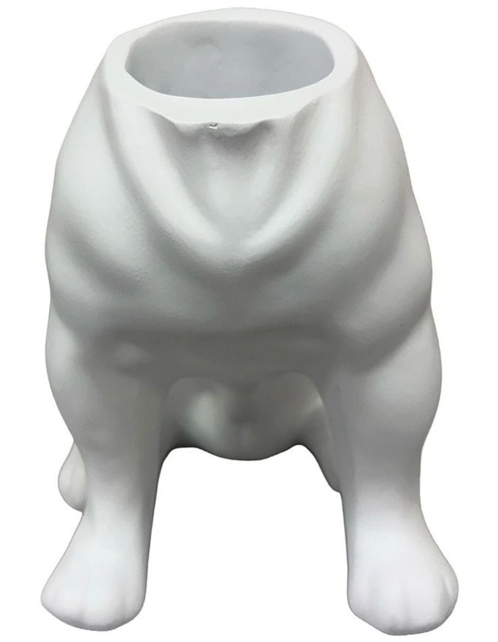 Urban Attitude Maggie Bulldog Planter - Matte White image 3