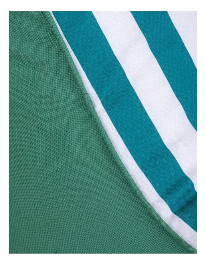 Fab Habitat Aura Garden Outdoor Lounger Bean Bag with Handle & Pocket in Green & White image 5