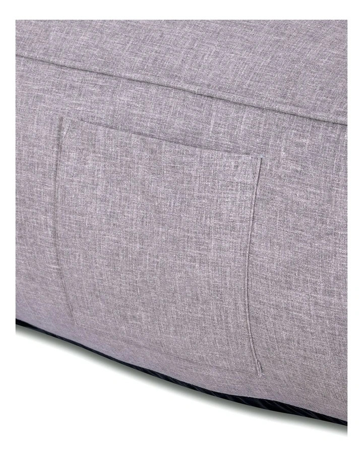 Fab Habitat Altair Outdoor Star Lounger Bean Bag with Handle & Pocket in Grey image 4
