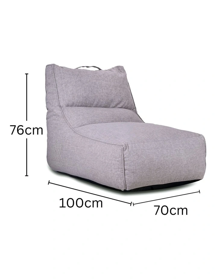 Fab Habitat Altair Outdoor Star Lounger Bean Bag with Handle & Pocket in Grey image 6