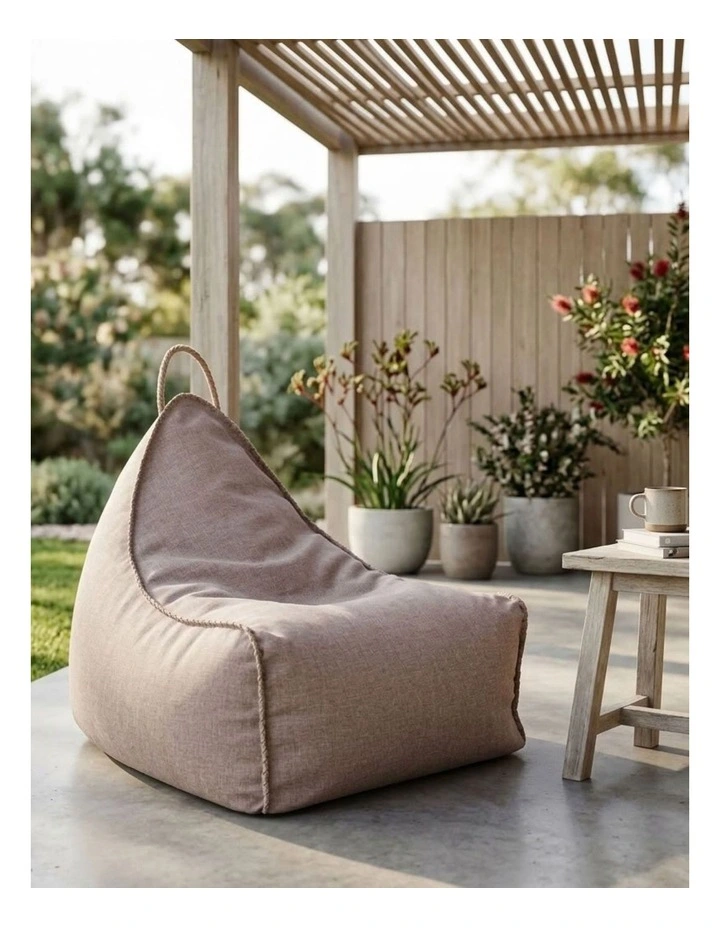 Fab Habitat Vector Bean Bag Outdoor Pancho with Handle in Beige image 7