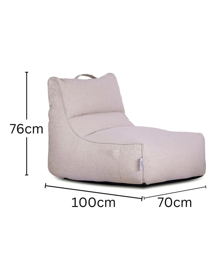 Fab Habitat Altair Outdoor Star Lounger Bean Bag with Handle & Pocket in Beige image 6