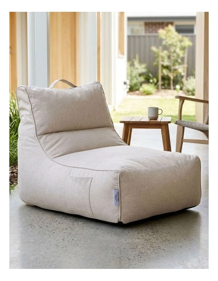 Fab Habitat Altair Outdoor Star Lounger Bean Bag with Handle & Pocket in Beige image 7