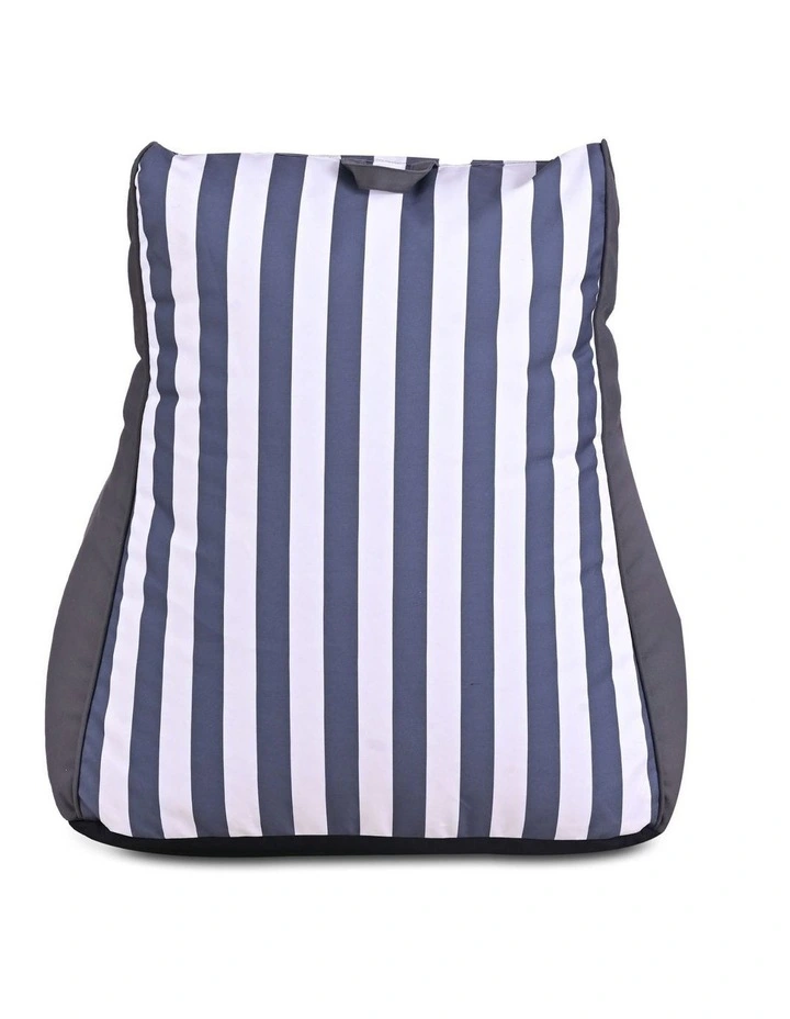 Fab Habitat Aura Garden Outdoor Lounger Bean Bag with Handle & Pocket in Navy & White image 4