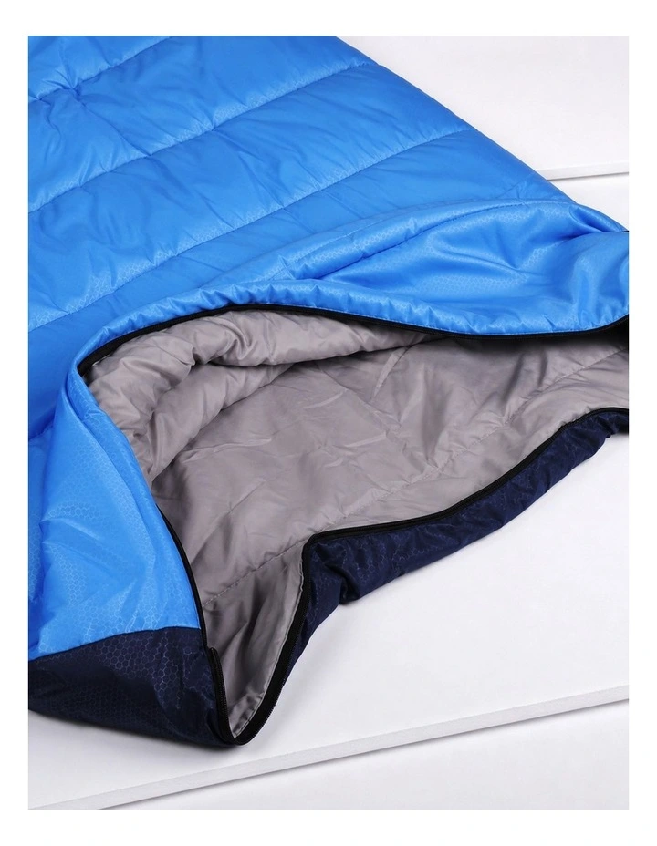Mountview Sleeping Bag Extra Wide 230x100cm 3 Season Waterproof Hiking Blue image 4