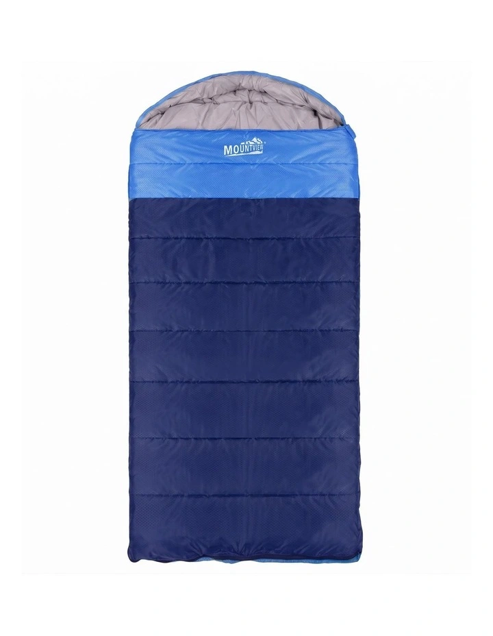 Mountview Sleeping Bag Extra Wide 230x100cm 3 Season Waterproof Hiking Blue image 5