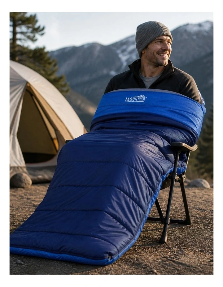 Mountview Sleeping Bag Extra Wide 230x100cm 3 Season Waterproof Hiking Blue image 7