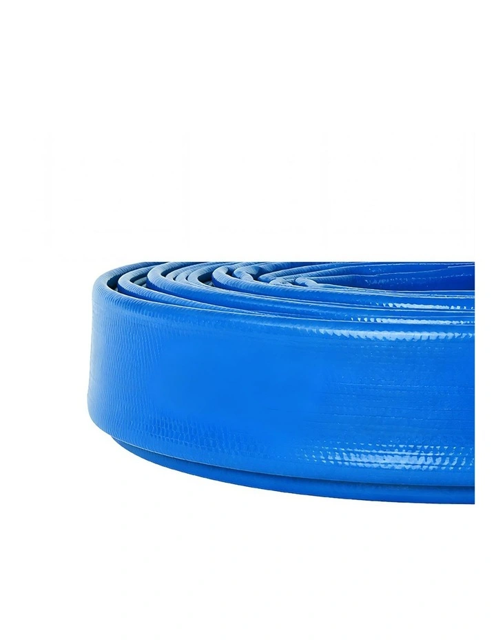 Traderight Hose Pipe 2.54cm Reinforced PVC 20m for Home Pool Drainage Pump Blue image 4