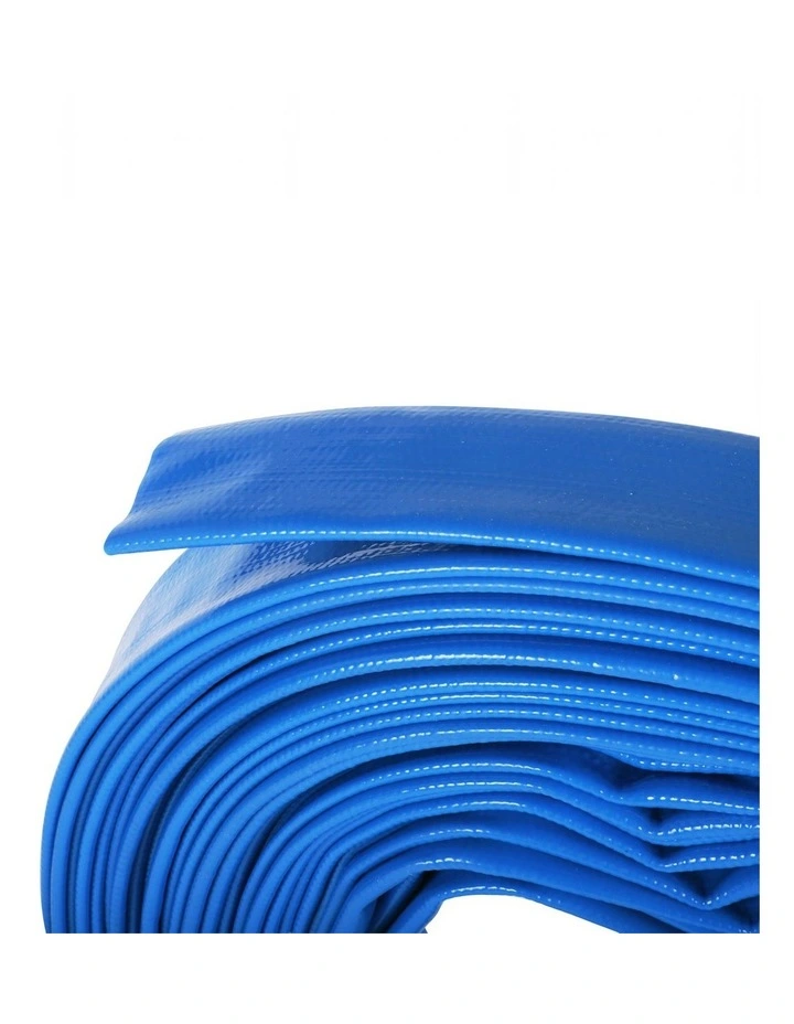 Traderight Hose Pipe 2.54cm Reinforced PVC 20m for Home Pool Drainage Pump Blue image 5