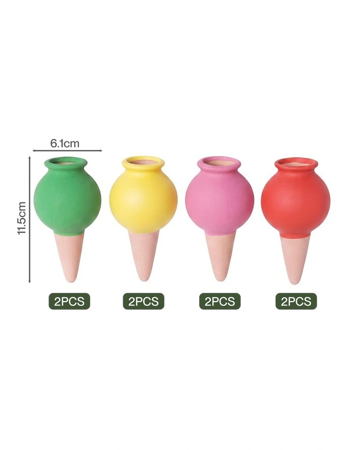 TOQUE Self Watering Spikes 8Pc Terracotta Slow Release for Indoor Outdoor image 2