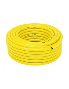 Traderight Hose Pipe 50M 12.5Mm Reinforced PVC for Outdoor Garden Wash Yellow