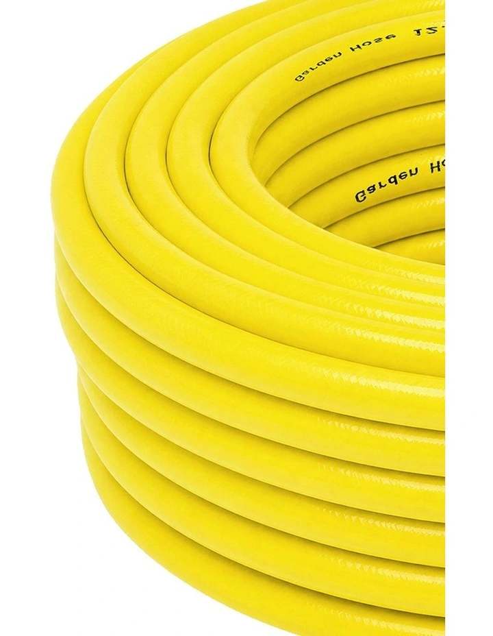 Traderight Hose Pipe 50M 12.5Mm Reinforced PVC for Outdoor Garden Wash Yellow image 3