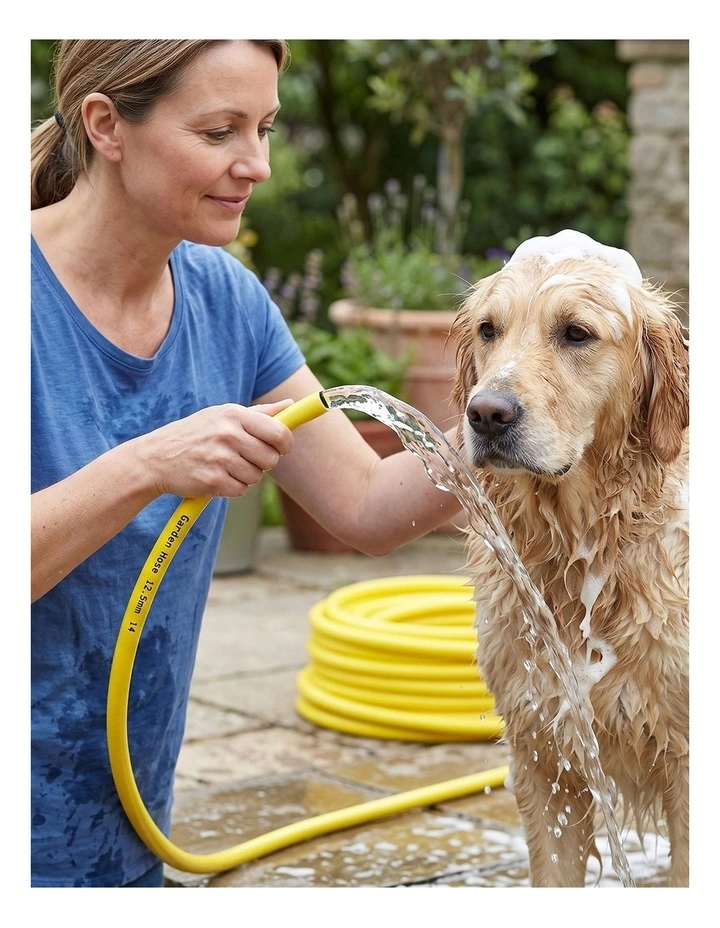 Traderight Hose Pipe 50M 12.5Mm Reinforced PVC for Outdoor Garden Wash Yellow image 7