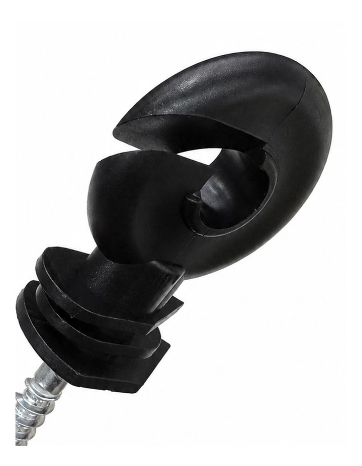 Traderight Electric Fence Insulators 120pc Ring Insulators PP PE Black image 5
