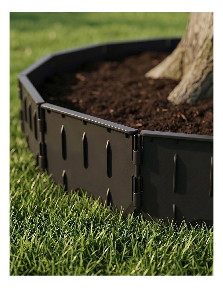 Lambu Garden Edging Lawn Edging Garden Fence 26.7m Modular Black PP PE image 3