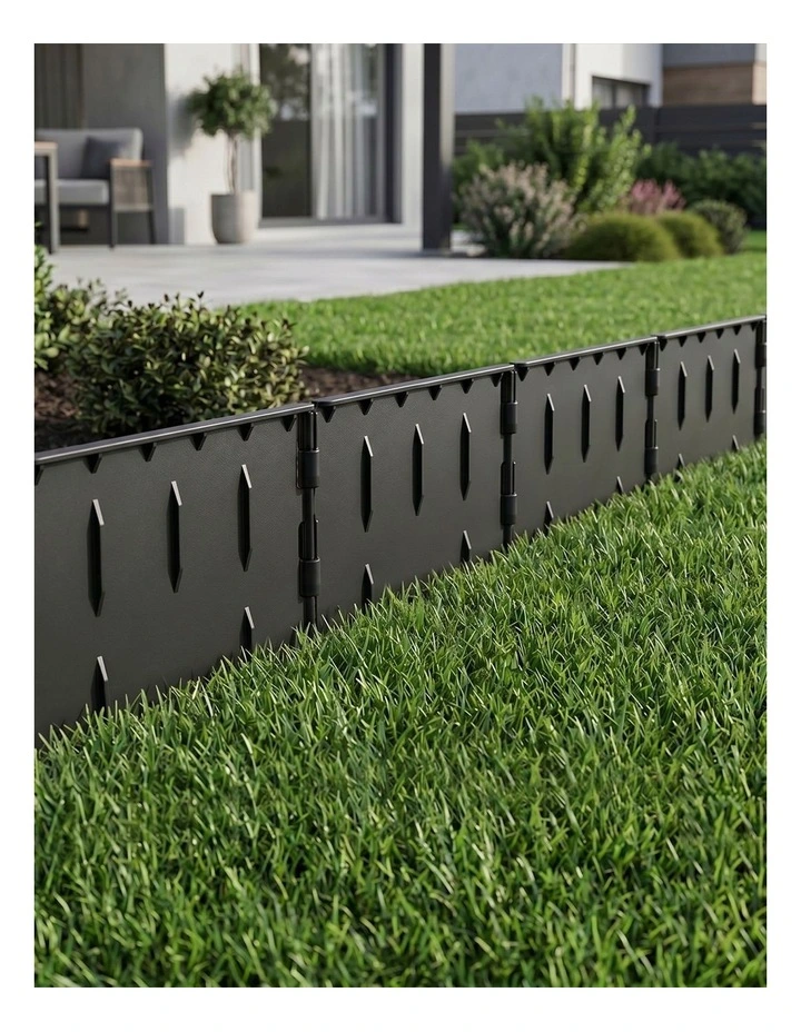 Lambu Garden Edging Lawn Edging Garden Fence 26.7m Modular Black PP PE image 4