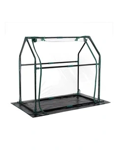 Lambu Mini Greenhouse Sturdy PVC Cover Zipper Door for Patio Balcony Transparent