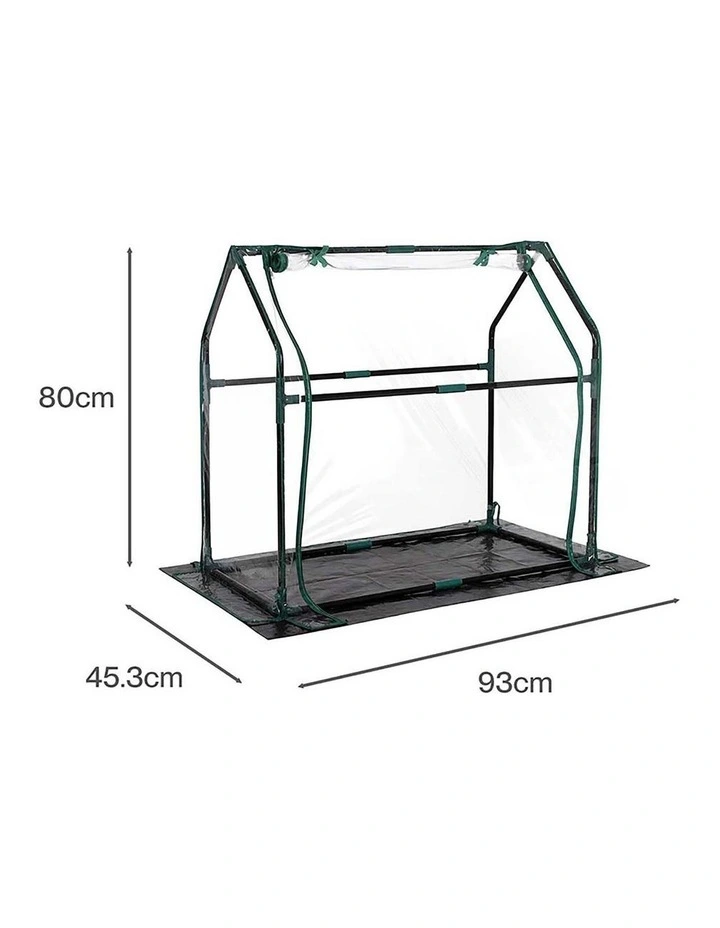 Lambu Mini Greenhouse Sturdy PVC Cover Zipper Door for Patio Balcony Transparent image 2