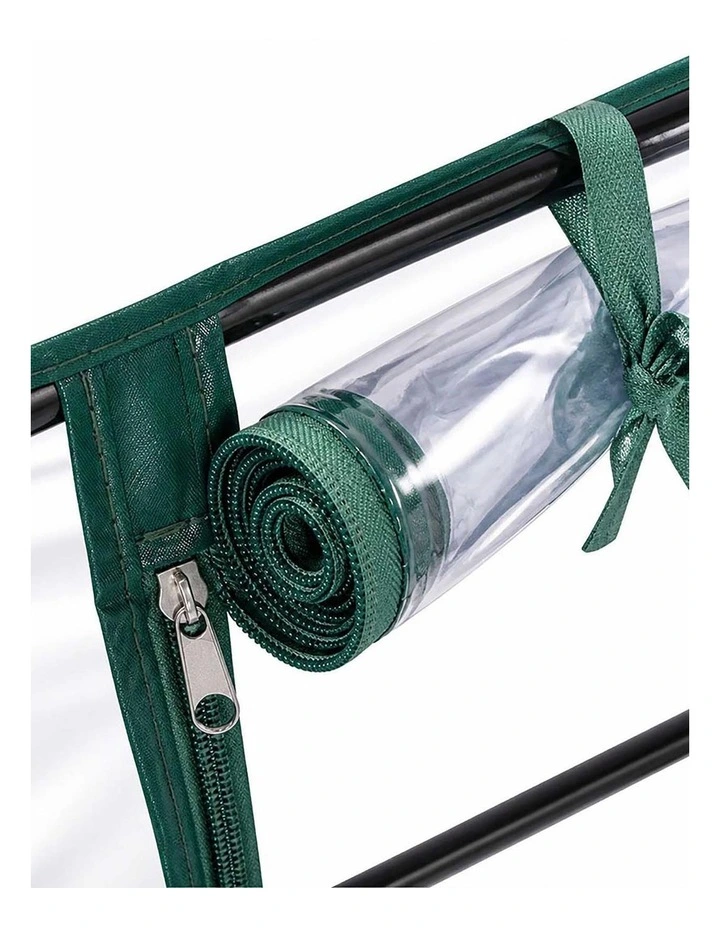 Lambu Mini Greenhouse Sturdy PVC Cover Zipper Door for Patio Balcony Transparent image 4