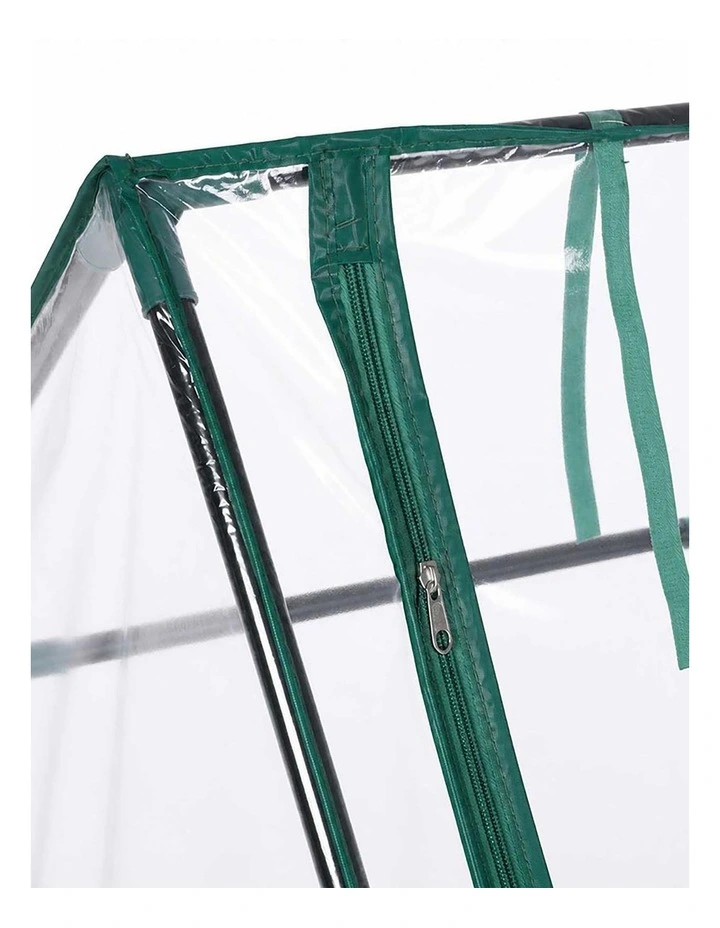 Lambu Mini Greenhouse Sturdy PVC Cover Zipper Door for Patio Balcony Transparent image 5