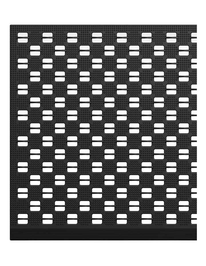 Marlow Front Door Mat 90x60cm TPE Raised Wave Drainage for Entrance Black image 3