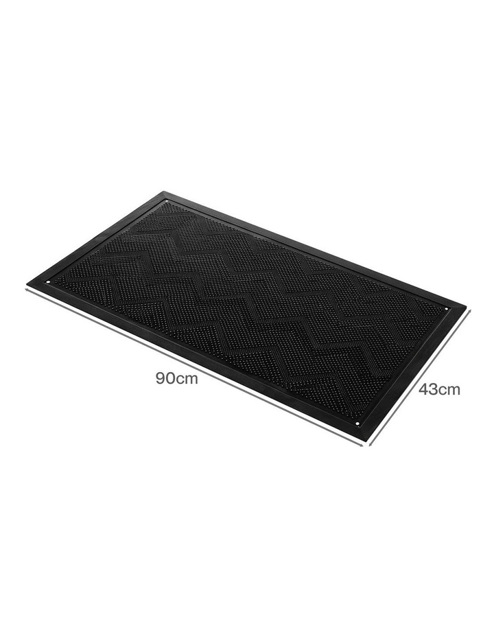 Marlow Front Door Mat TPE Non Slip Low Profile with Drainage Holes Black image 2
