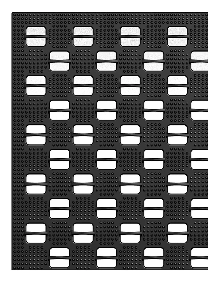 Marlow Front Door Mat 75x43cm TPE Raised Wave Drainage for Entrance Black image 3