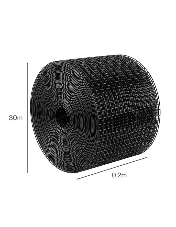 Mountview Bird Proofing Mesh Set PVC 60 Fixing Clips 30m for Solar Panel Black image 2