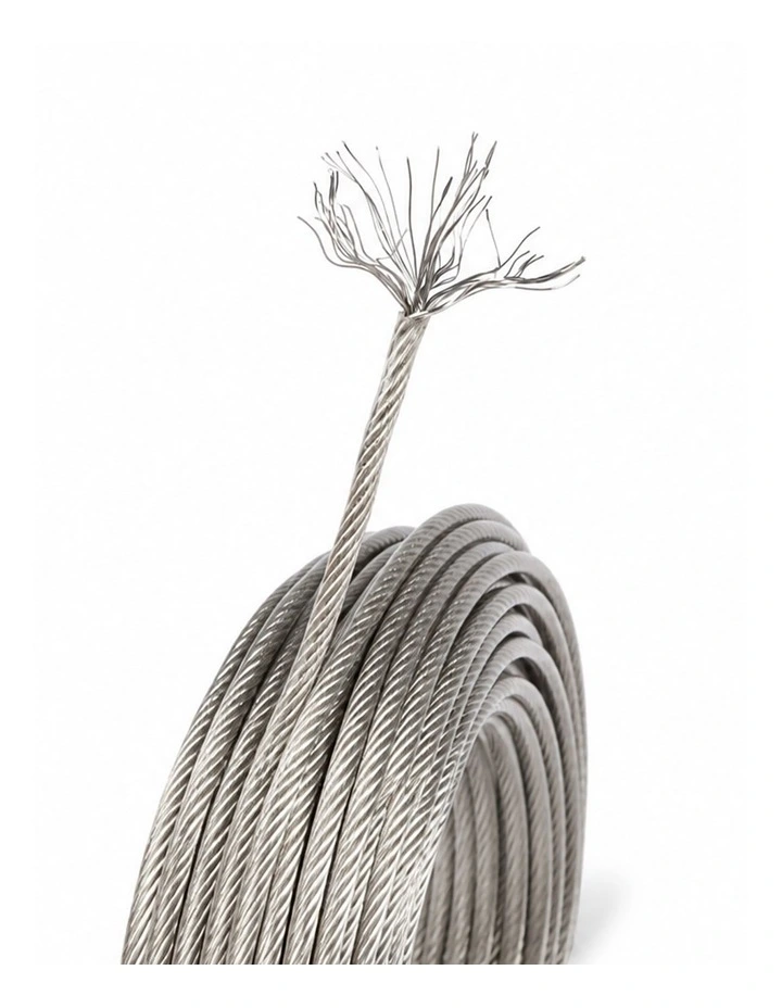 Traderight Wire Rope Kit 30M 3mm Steel Garden for Climbing Plants Cutter Silver image 3