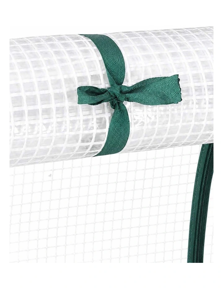 Lambu Mini Greenhouse Dual Zone PE Cover Tunnel Frame for Garden Transparent image 4