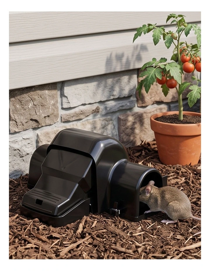 Toque UE Mouse Trap Quick Trigger Catch Safe Reusable Indoor Outdoor Black 4pc image 6