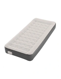DreamZ Inflatable Mattress TPU Air Bed with Pillow Pump Camping Single Grey