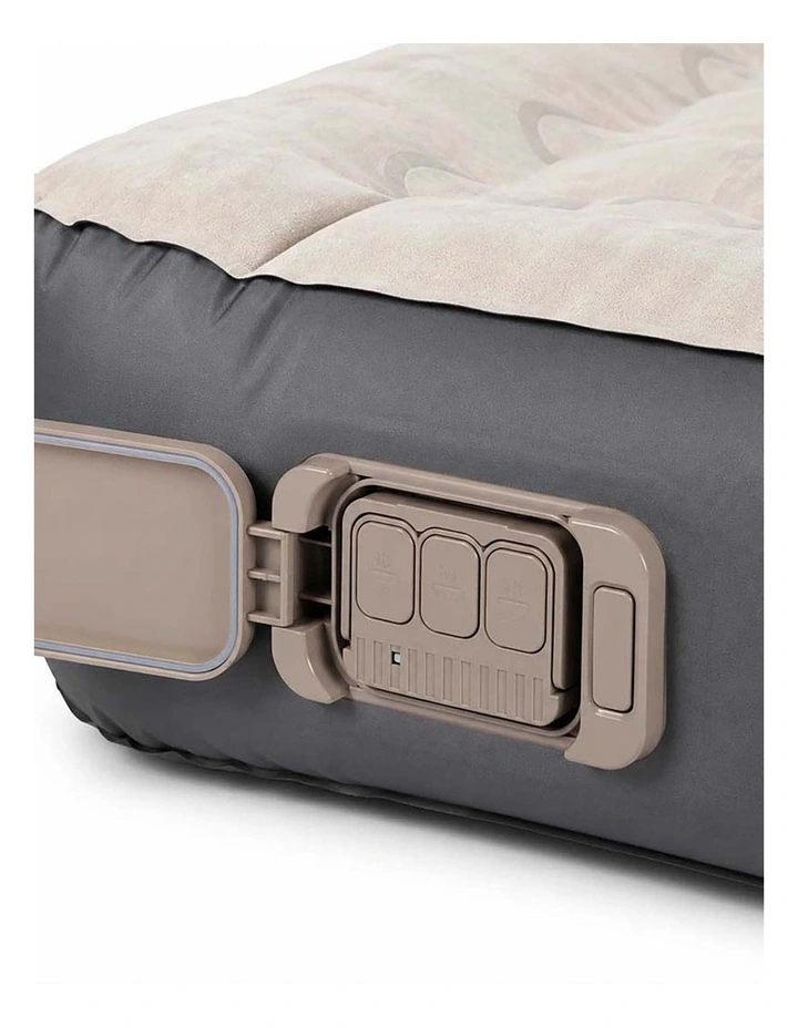 DreamZ Inflatable Mattress TPU Air Bed with Pillow Pump Camping Single Grey image 4
