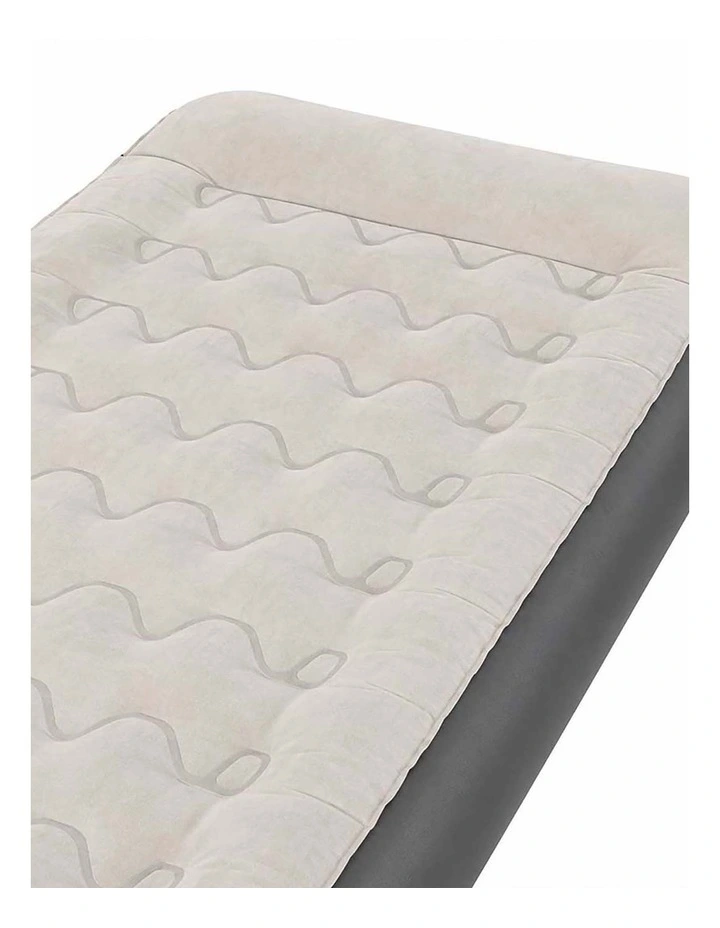 DreamZ Inflatable Mattress TPU Air Bed with Pillow Pump Camping Single Grey image 5